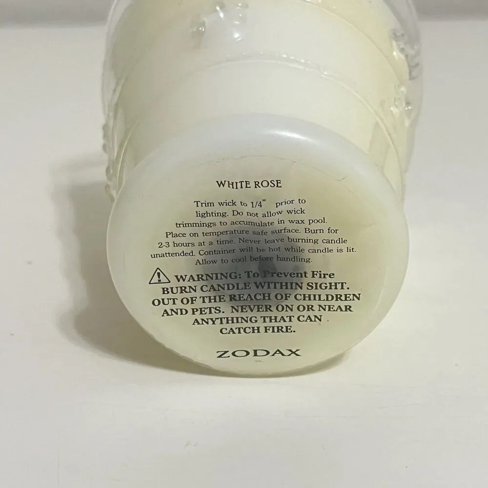 Zodax Grand Casablanca Scented Glass Jar Candle, 8.3 oz - White Rose